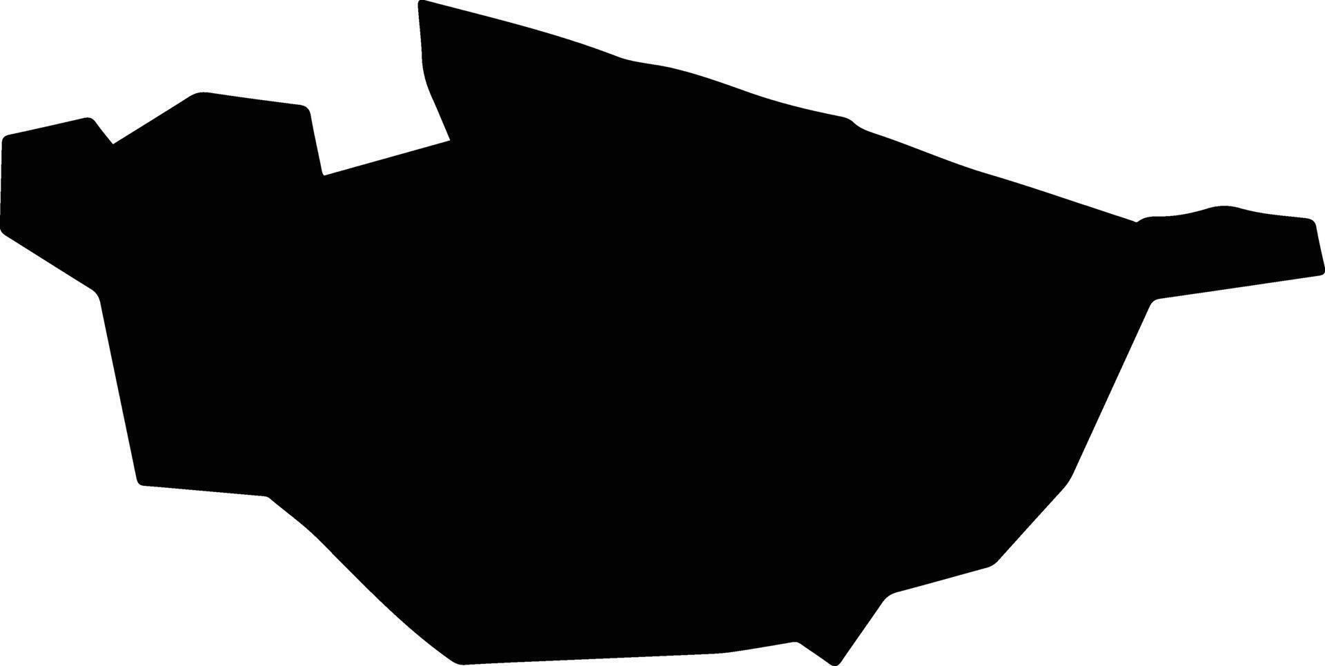 Baure Nigeria silhouette map vector