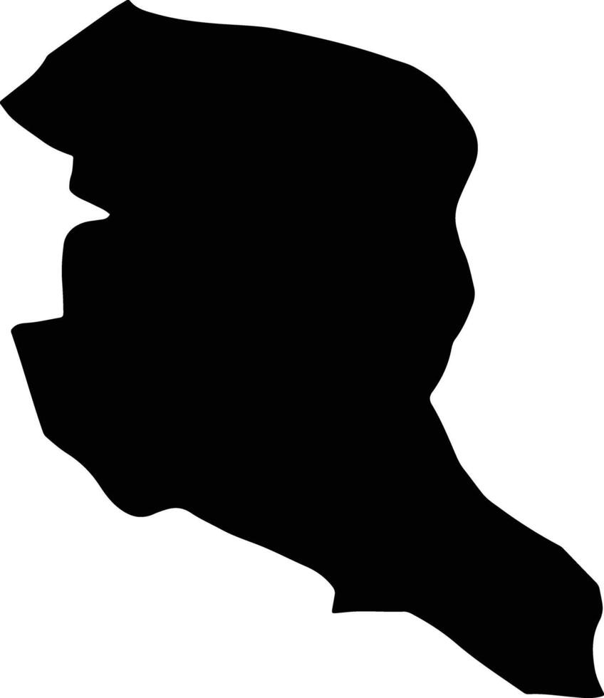 Bavanat Iran silhouette map vector