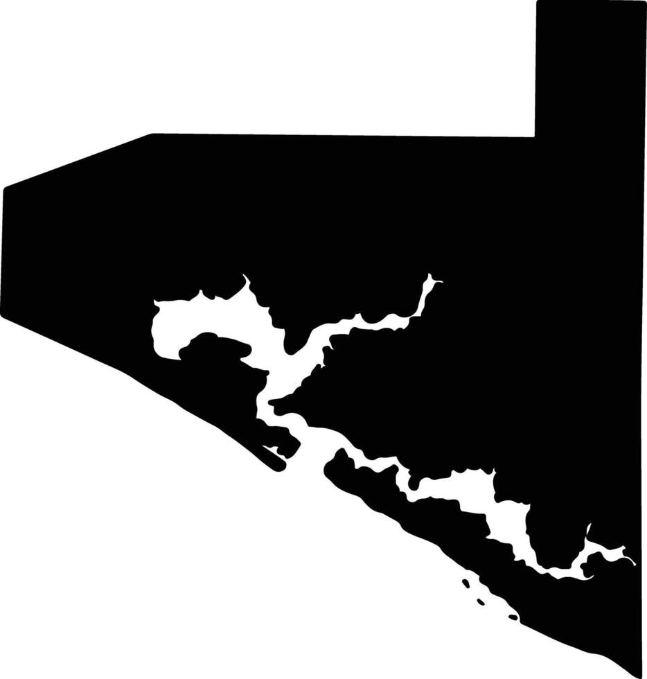 Bay United States silhouette map vector