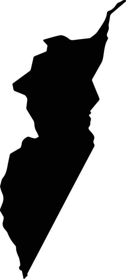 Bayanga Central African Repu silhouette map vector
