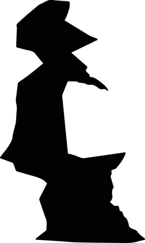 Bayandelger Mongolia silhouette map vector