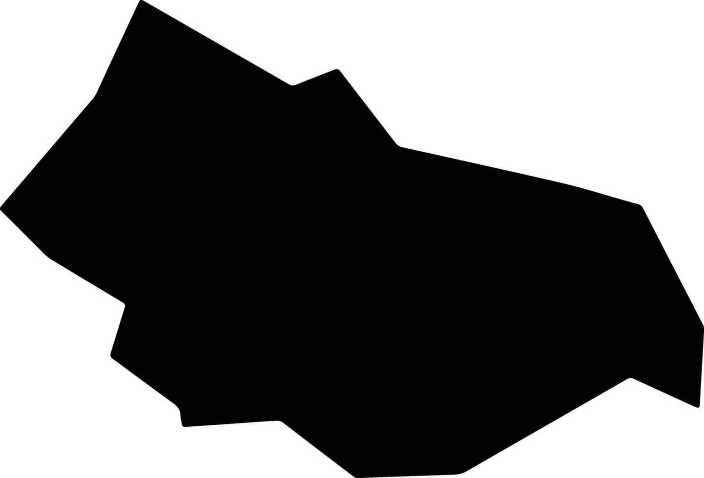 Baydibekskiy Kazakhstan silhouette map vector