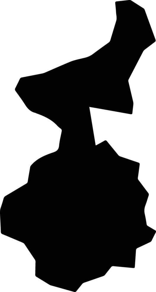 Bayo Nigeria silhouette map vector