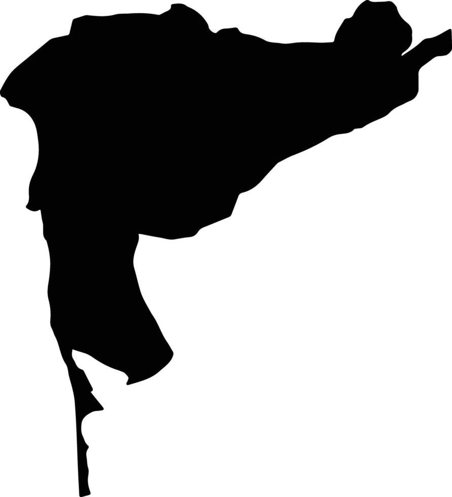 Baysh Saudi Arabia silhouette map vector