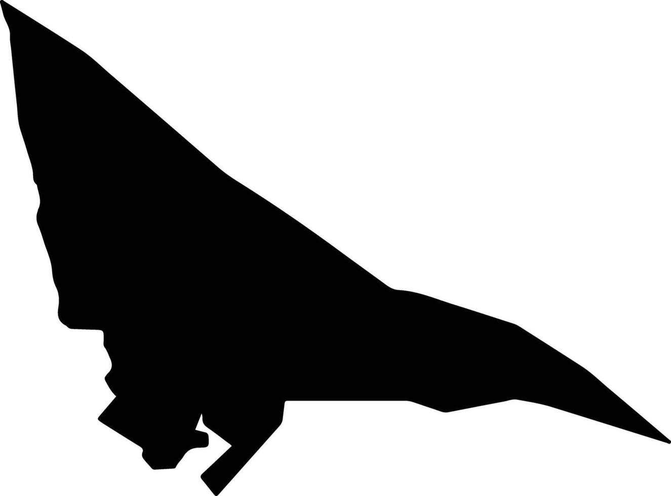 Bayramaly Turkmenistan silhouette map vector