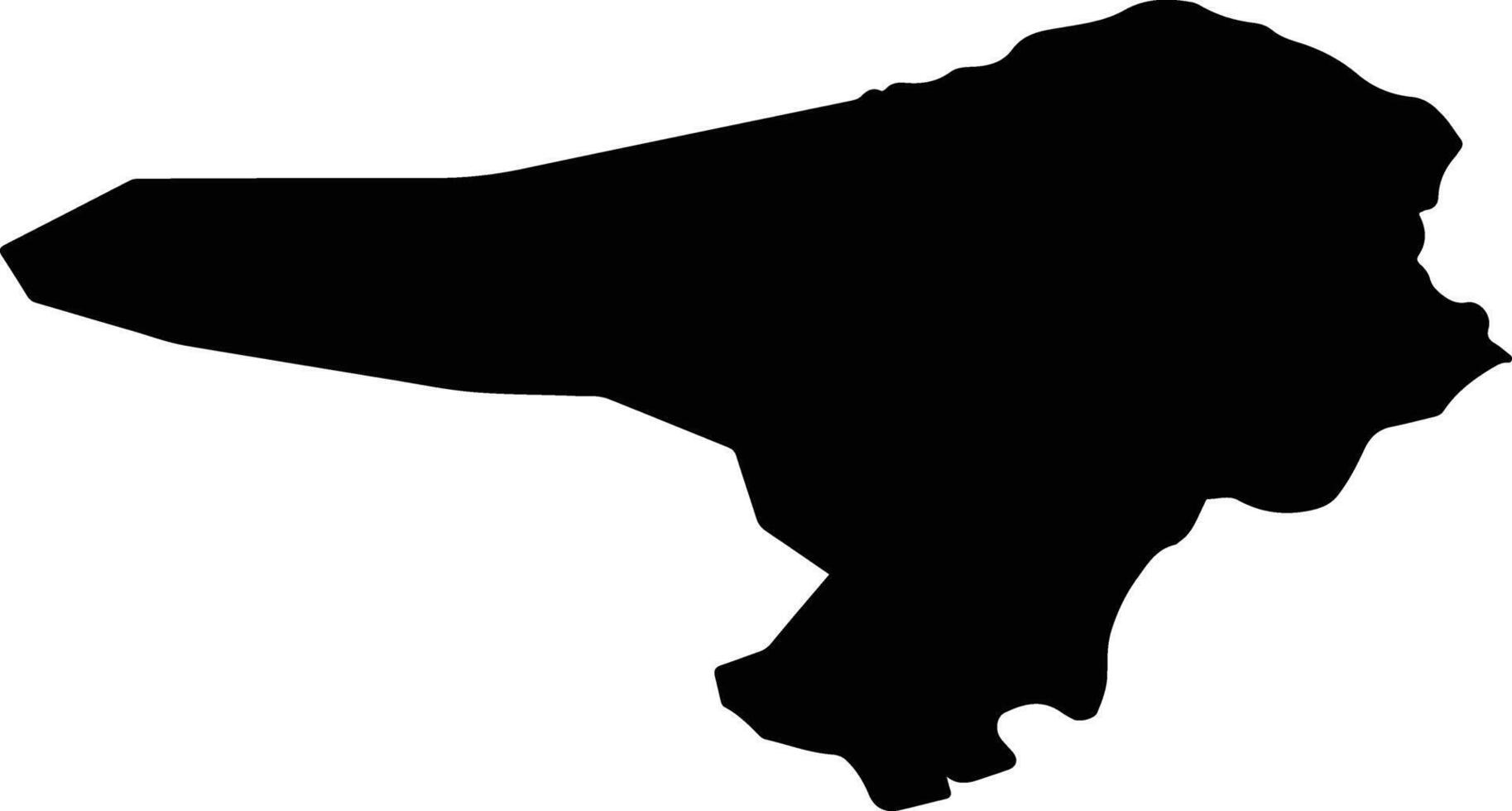 Bazile Saint Lucia silhouette map vector