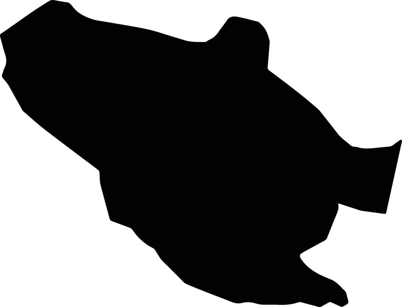 Beauchamp Saint Lucia silhouette map vector