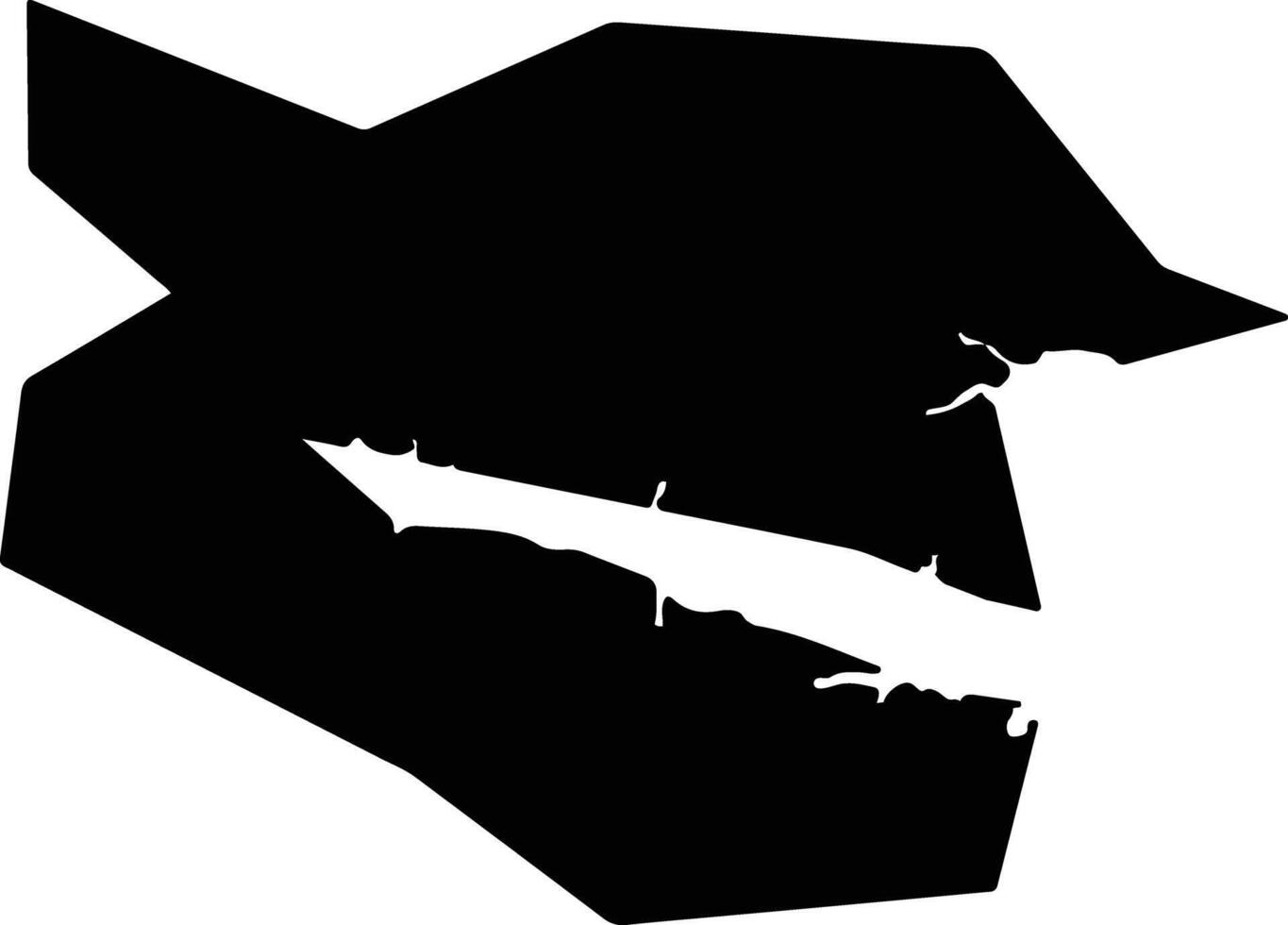 Beaufort United States silhouette map vector