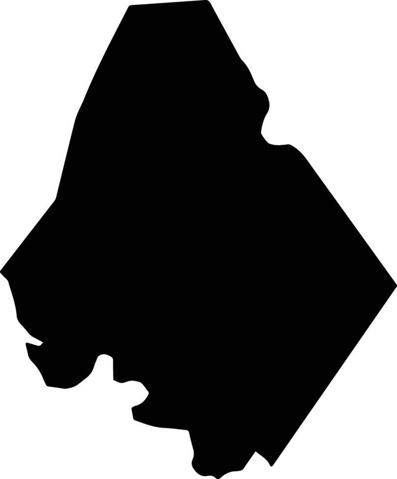 Beausejour Saint Lucia silhouette map vector