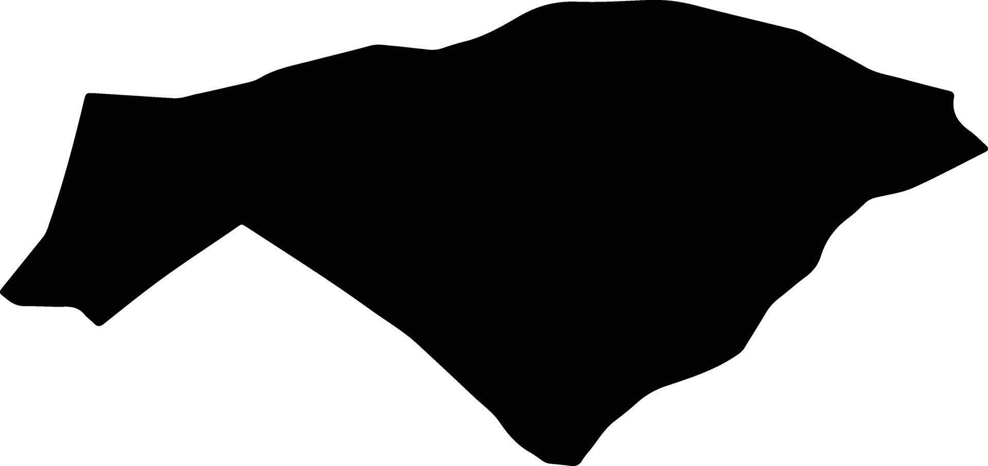 Beausejour Ndc Saint Lucia silhouette map vector