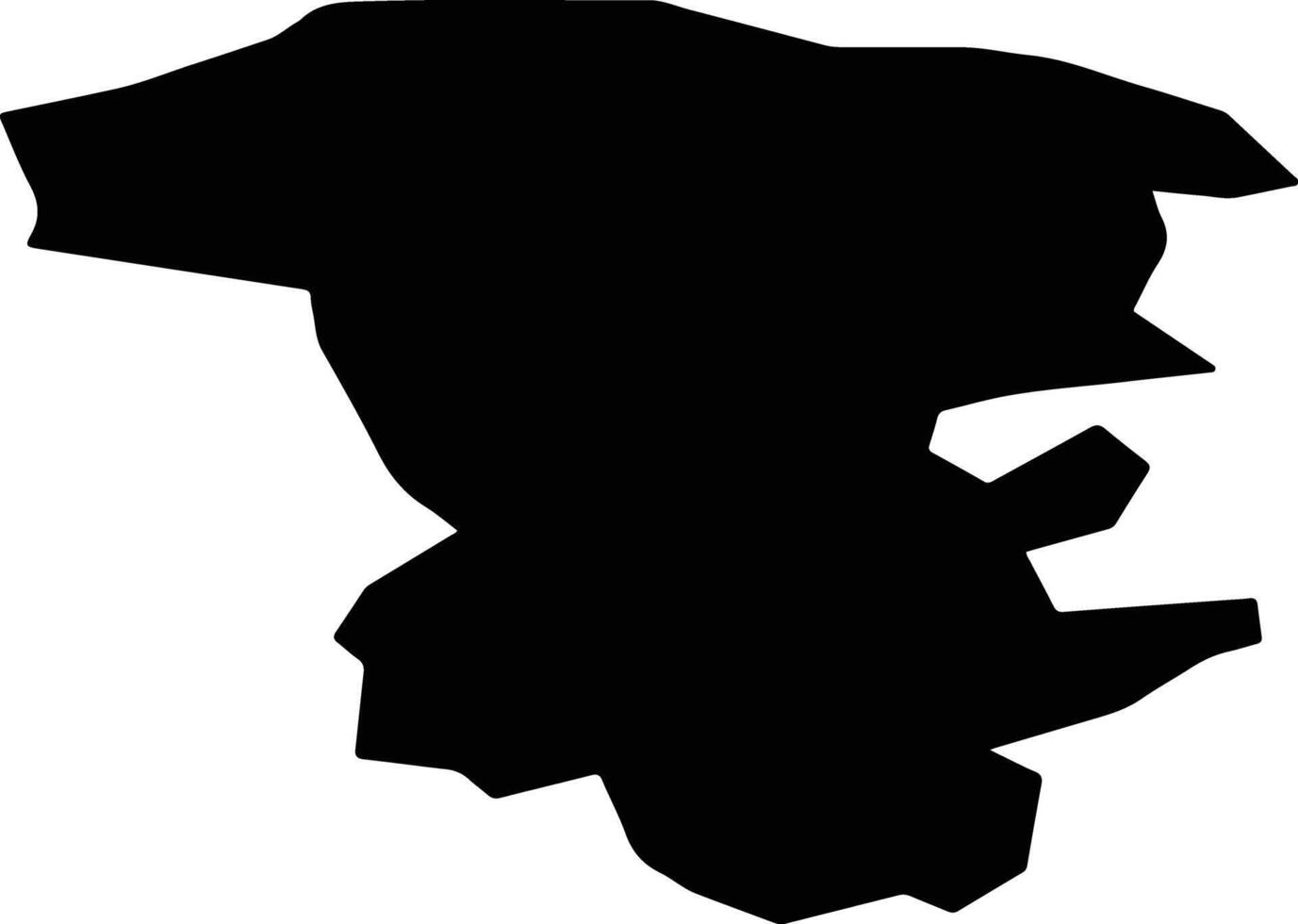 Becej Municipality Serbia silhouette map vector
