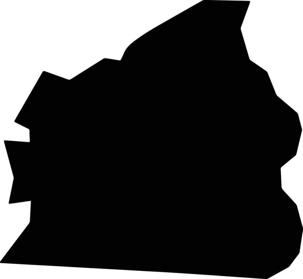 Beecher Town Jamaica silhouette map vector