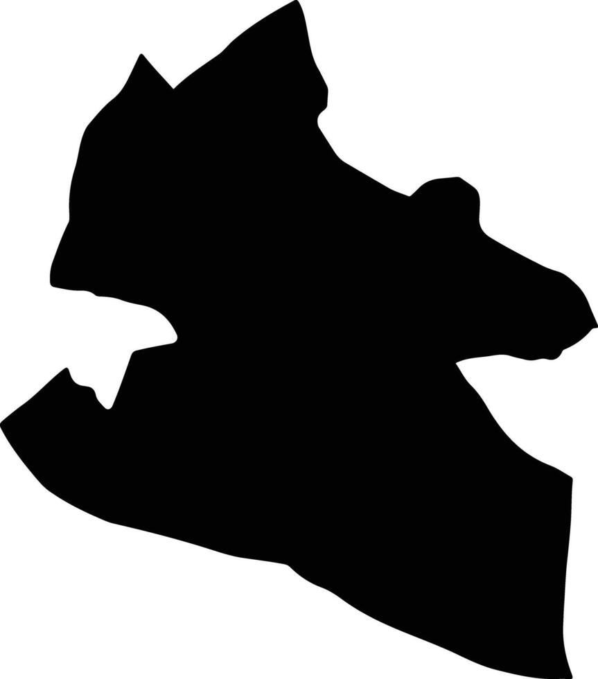 Behbahan Iran silhouette map vector