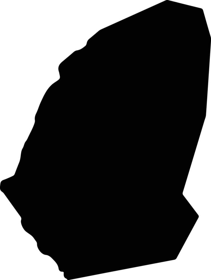 Beida Sudan silhouette map vector
