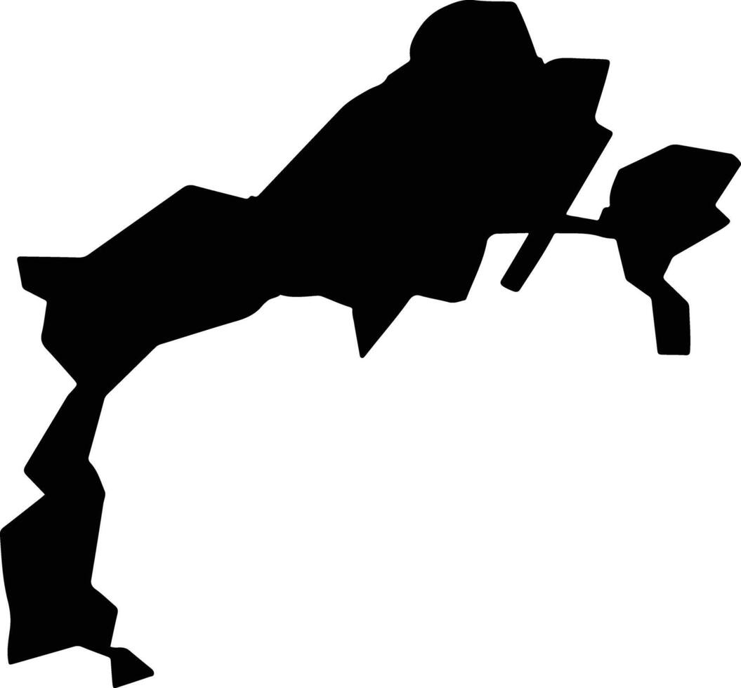 Beigan Taiwan silhouette map vector