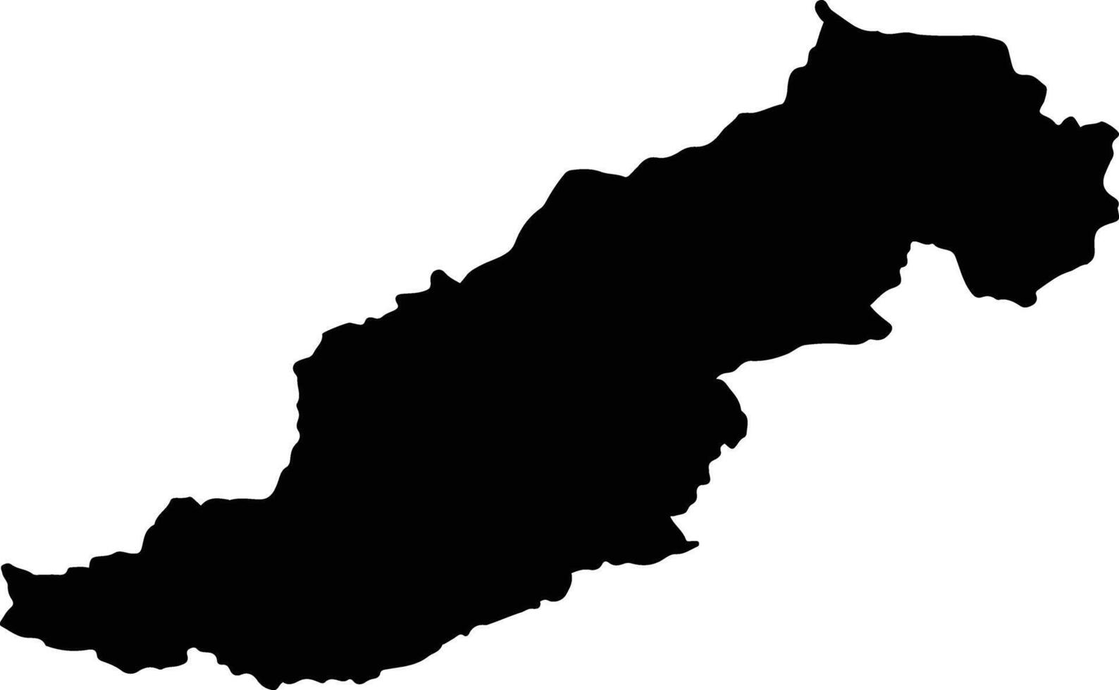 Beinan Taiwan silhouette map vector