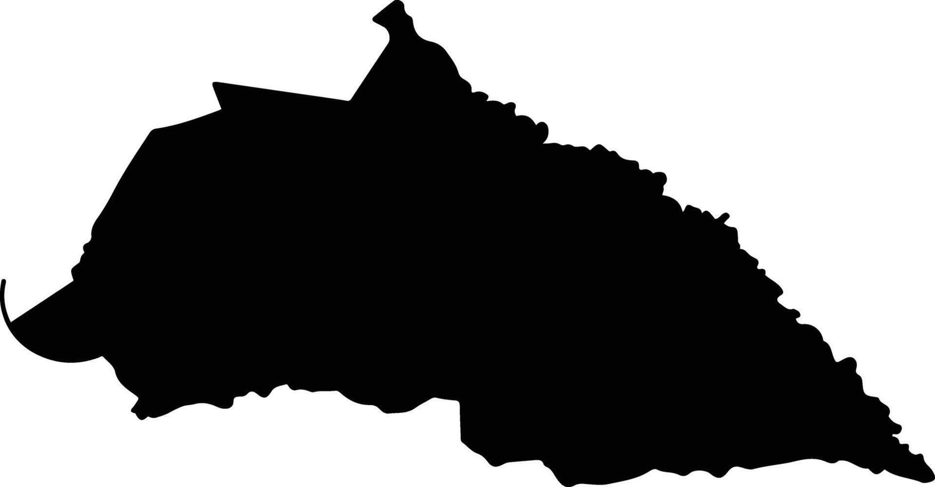 Beitbridge Zimbabwe silhouette map vector
