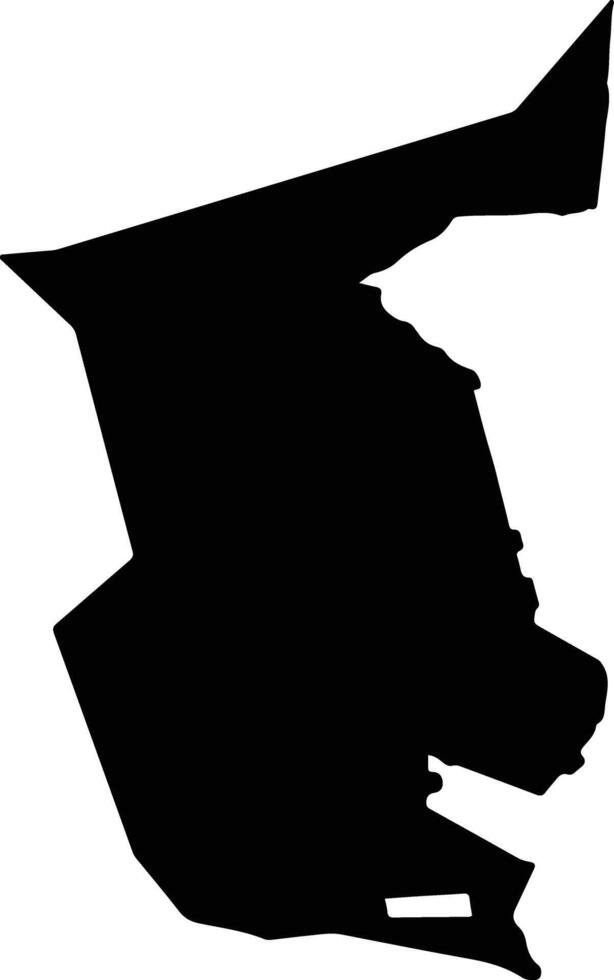 Bekabad Uzbekistan silhouette map vector