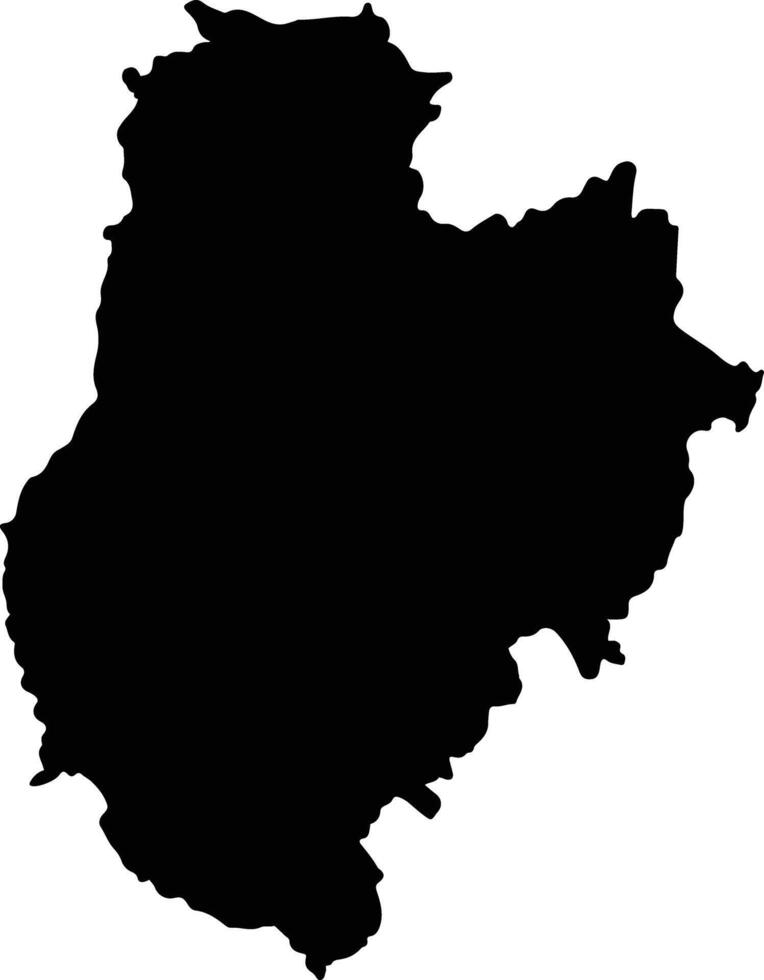 Bekily Madagascar silhouette map vector