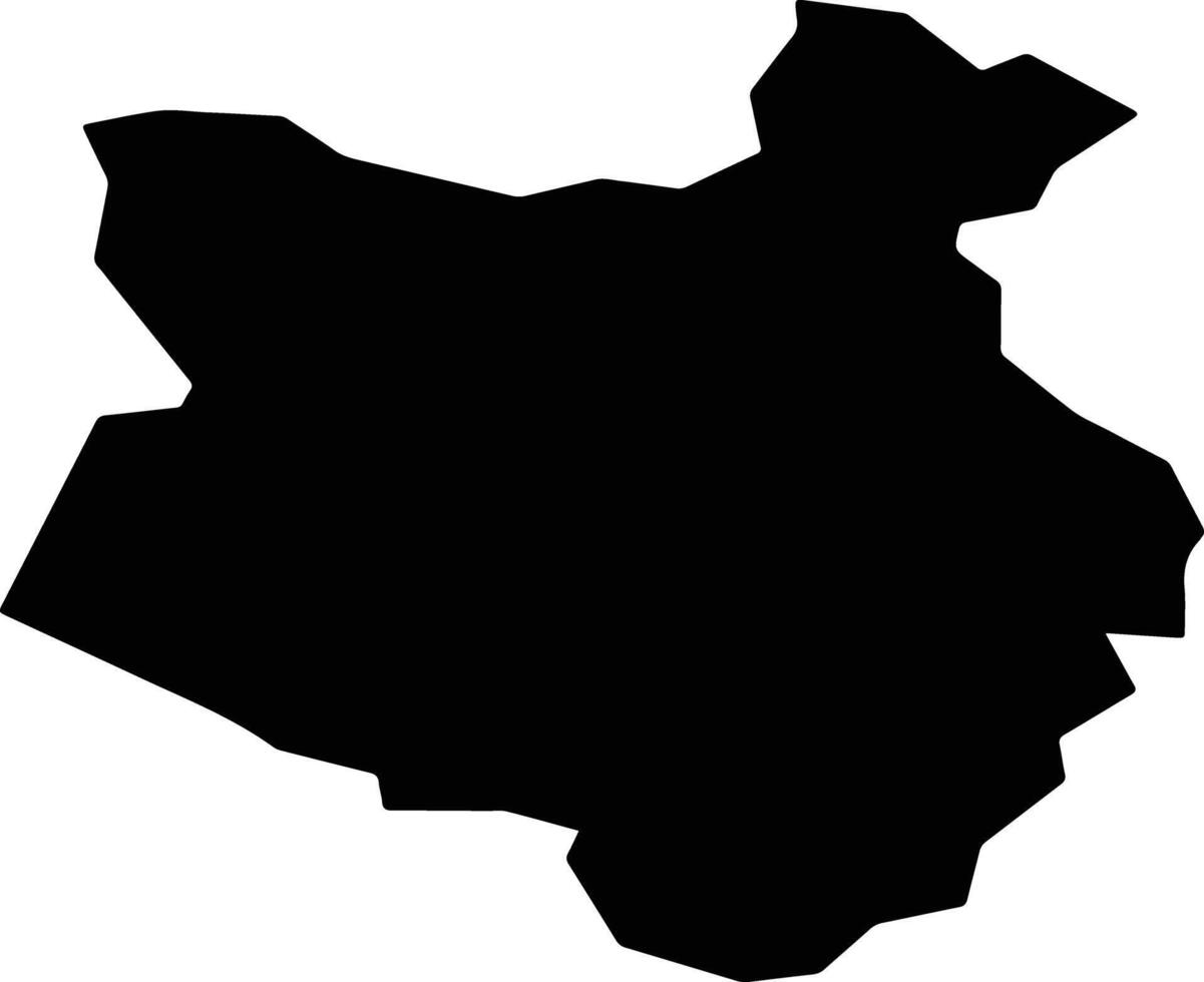 Bela Palanka Municipality Serbia silhouette map vector