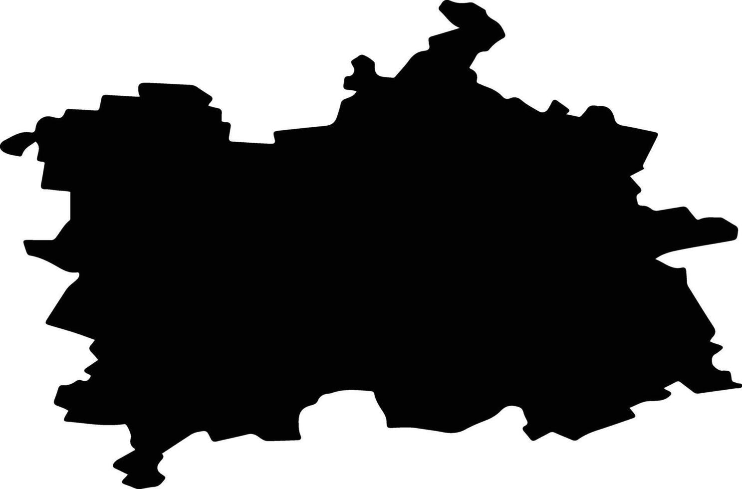 Belebeyevsky District Russia silhouette map vector