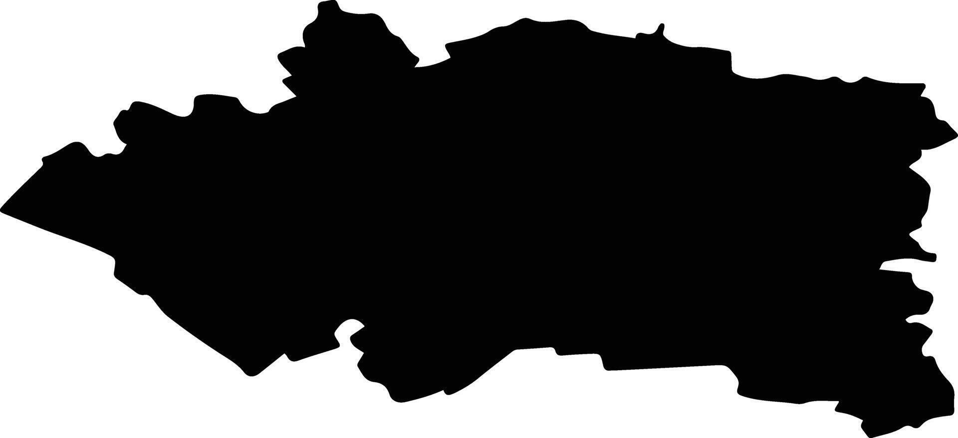 Belinsky District Russia silhouette map vector