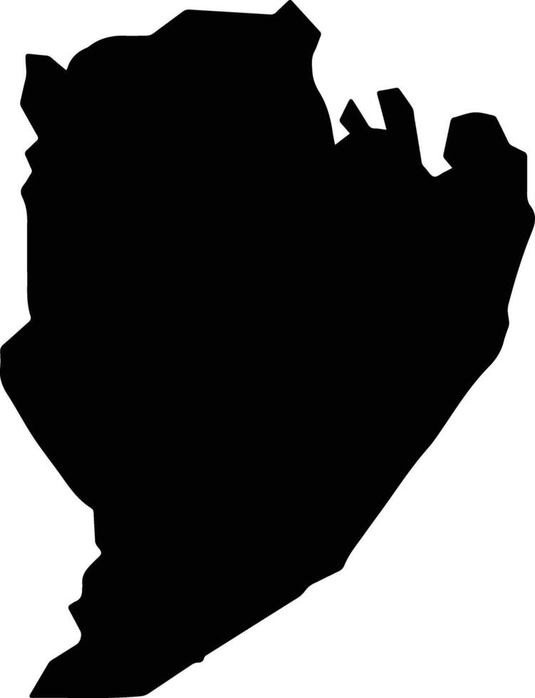 Bellas Gate Jamaica silhouette map vector