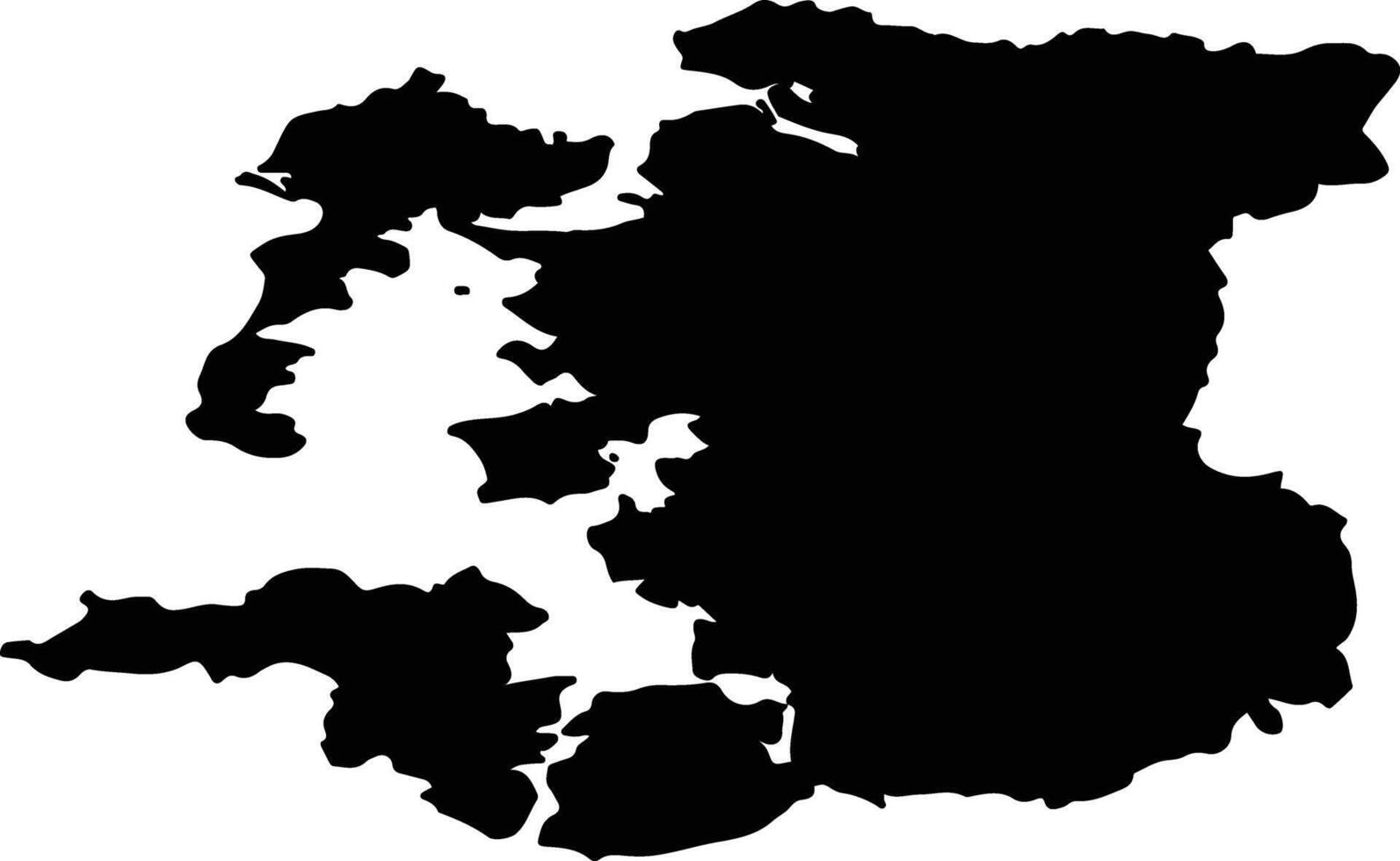 BELMULLET LEA 3 Ireland silhouette map vector