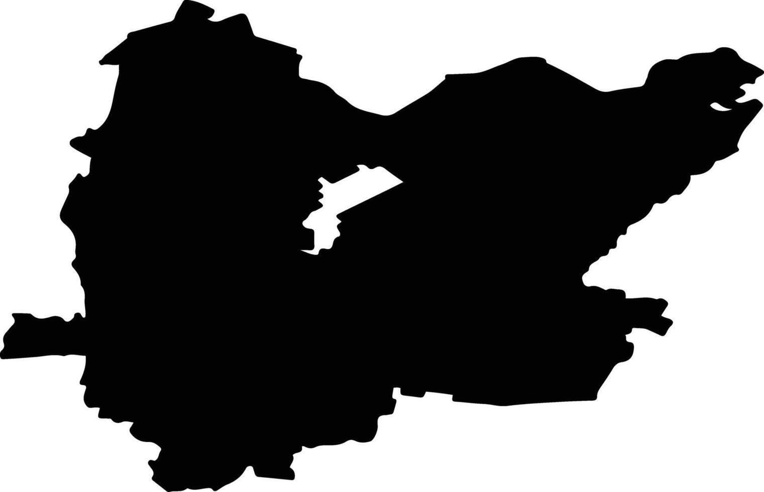 Beloretsky District Russia silhouette map vector