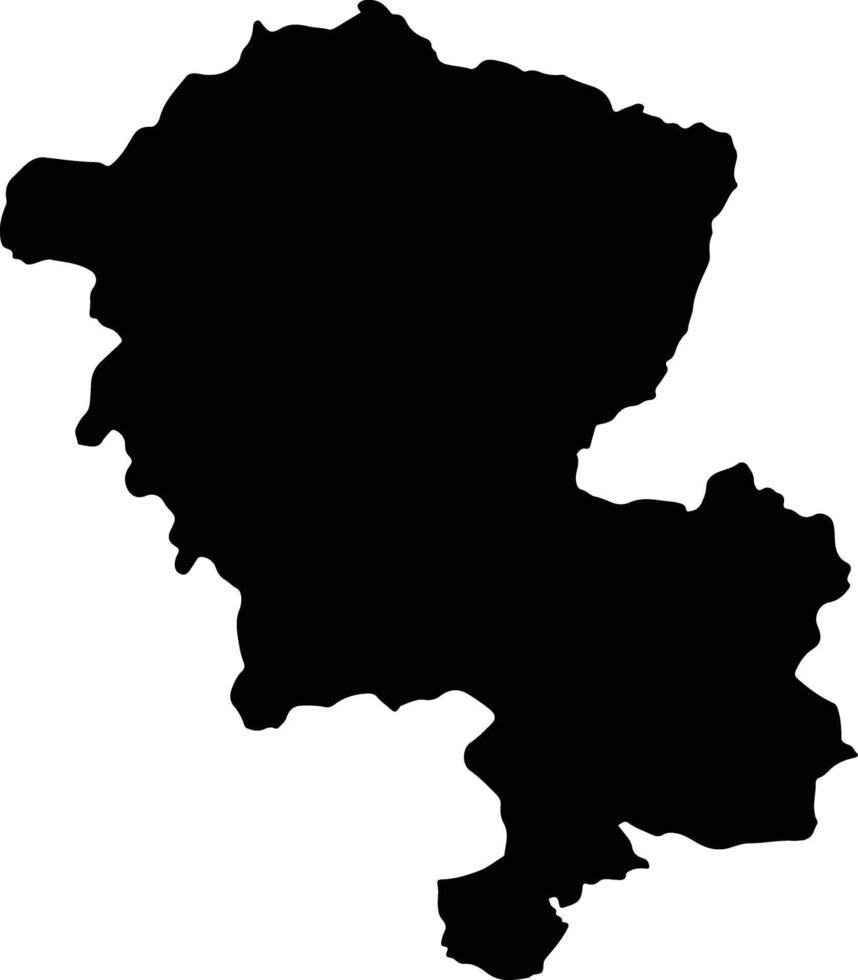 Benenitra Madagascar silhouette map vector