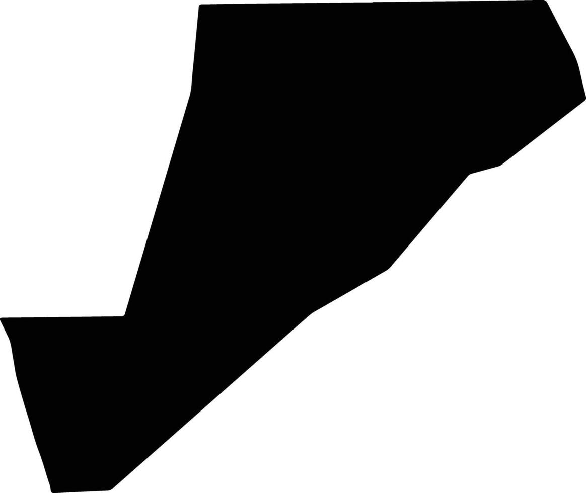 Benichab Mauritania silhouette map vector