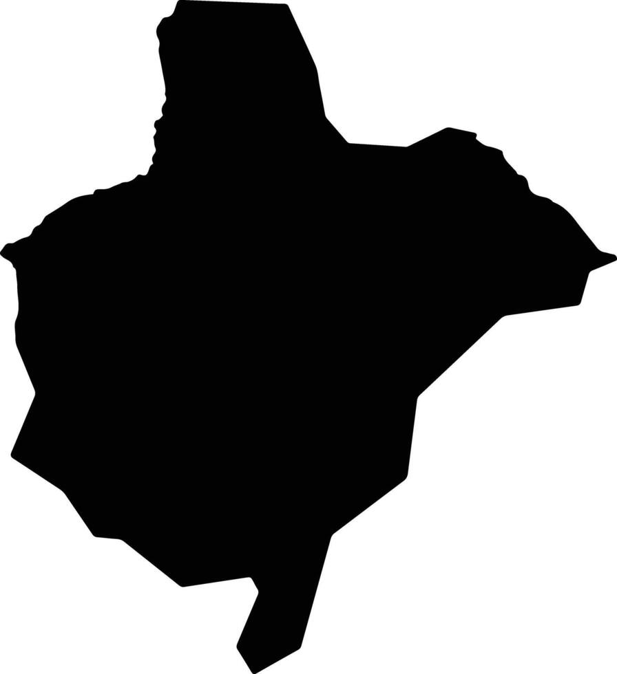 Benoue Cameroon silhouette map vector