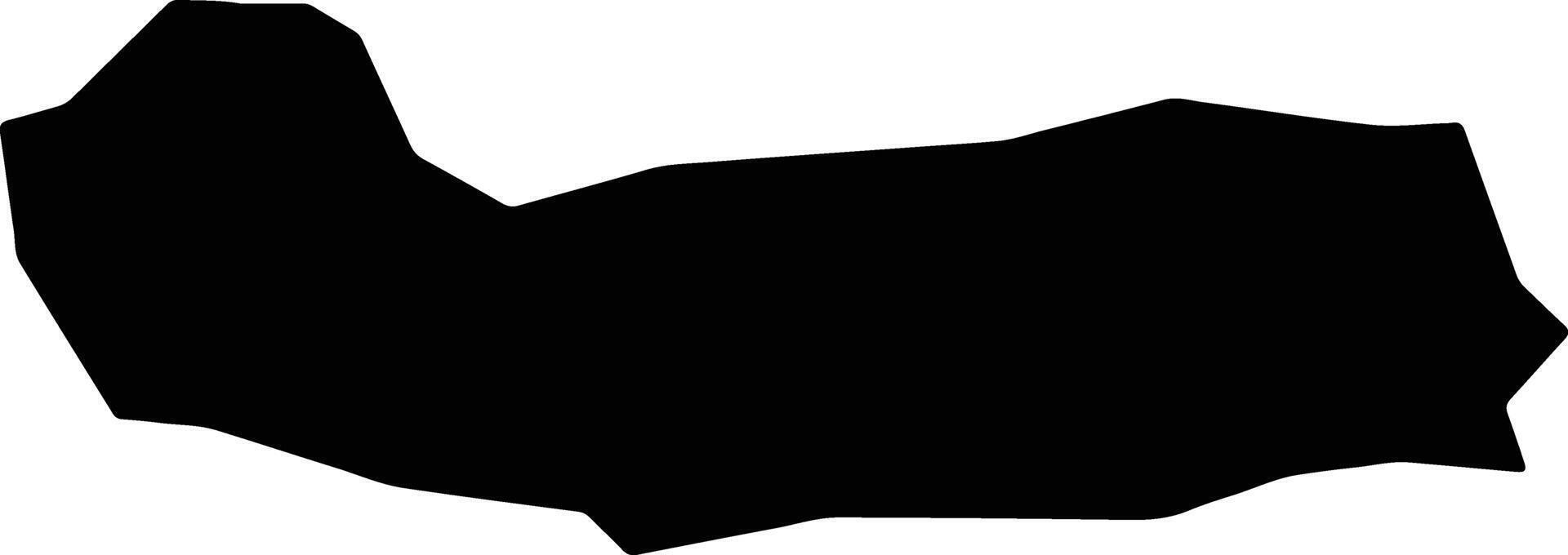 Beocin Municipality Serbia silhouette map vector