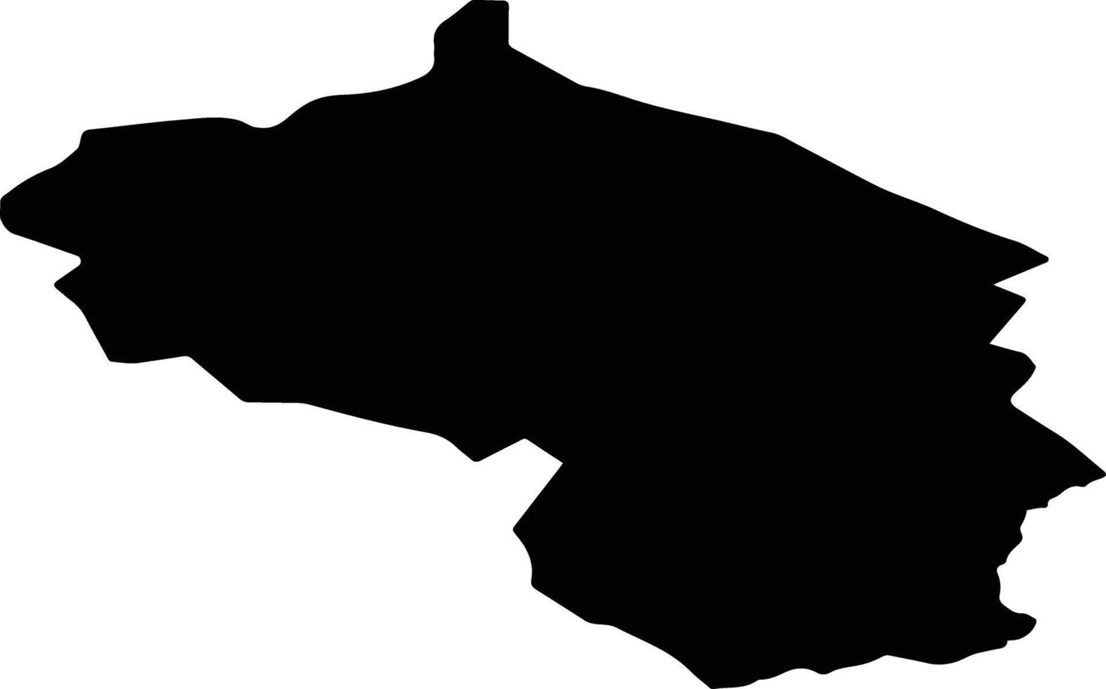 Berane Municipality Montenegro silhouette map vector