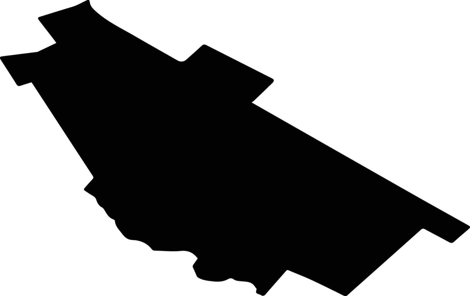 BERCENI Romania silhouette map vector