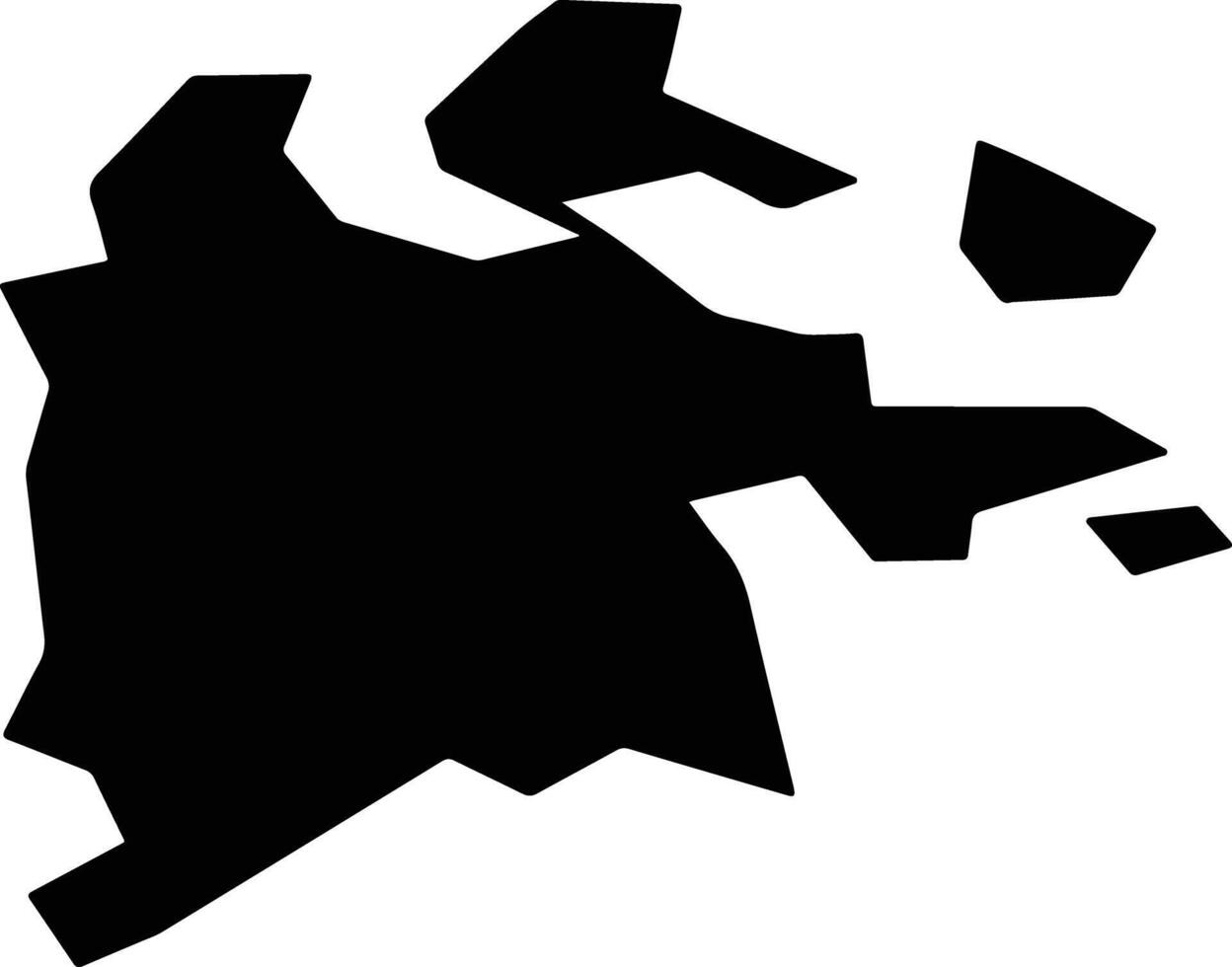 Berdsk municipality Russia silhouette map vector