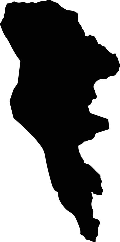 Berekum East Municipal Ghana silhouette map vector