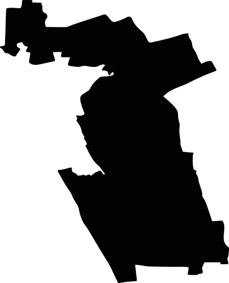 BERESTI MERIA Romania silhouette map vector