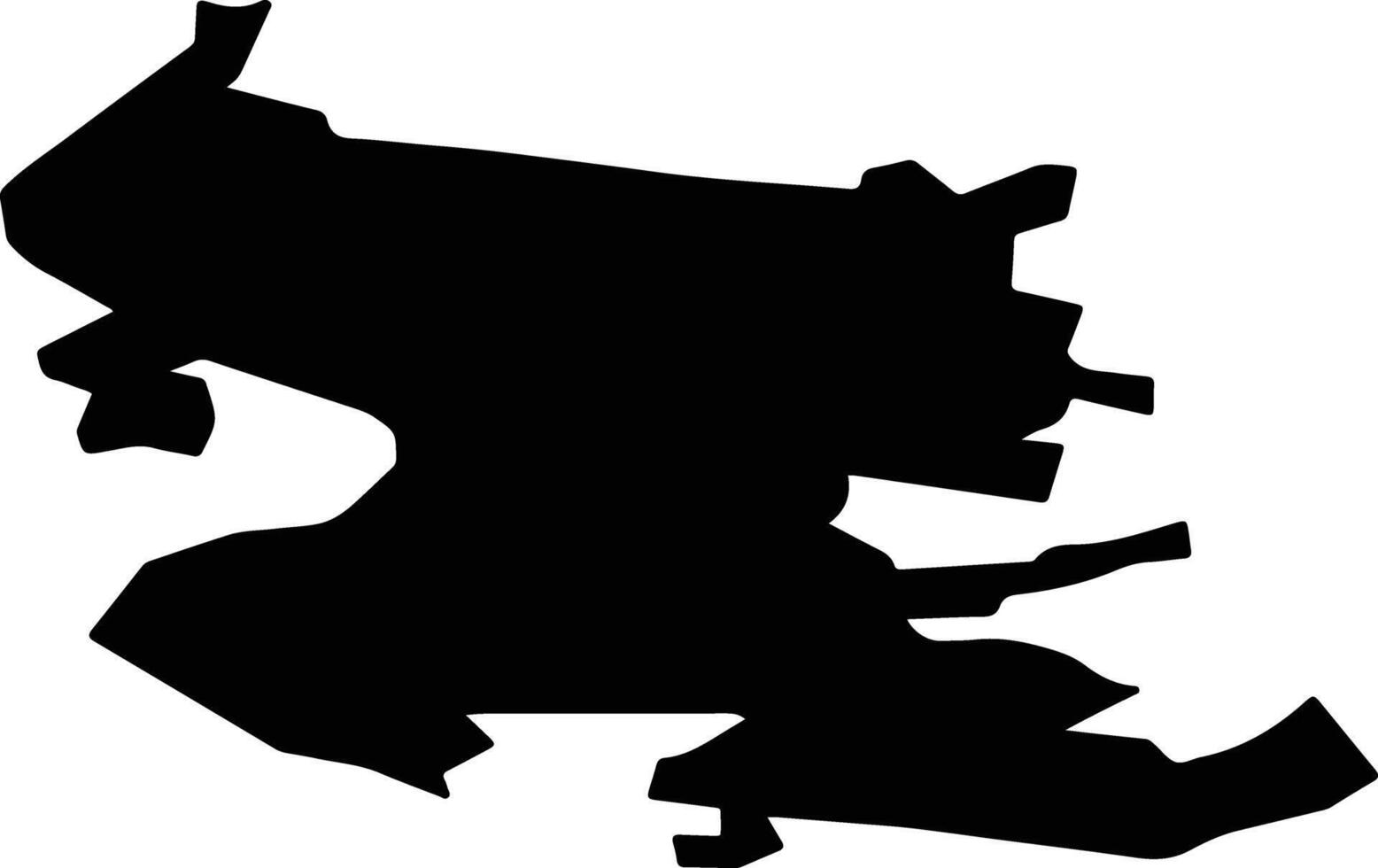 Berezniki Russia silhouette map vector