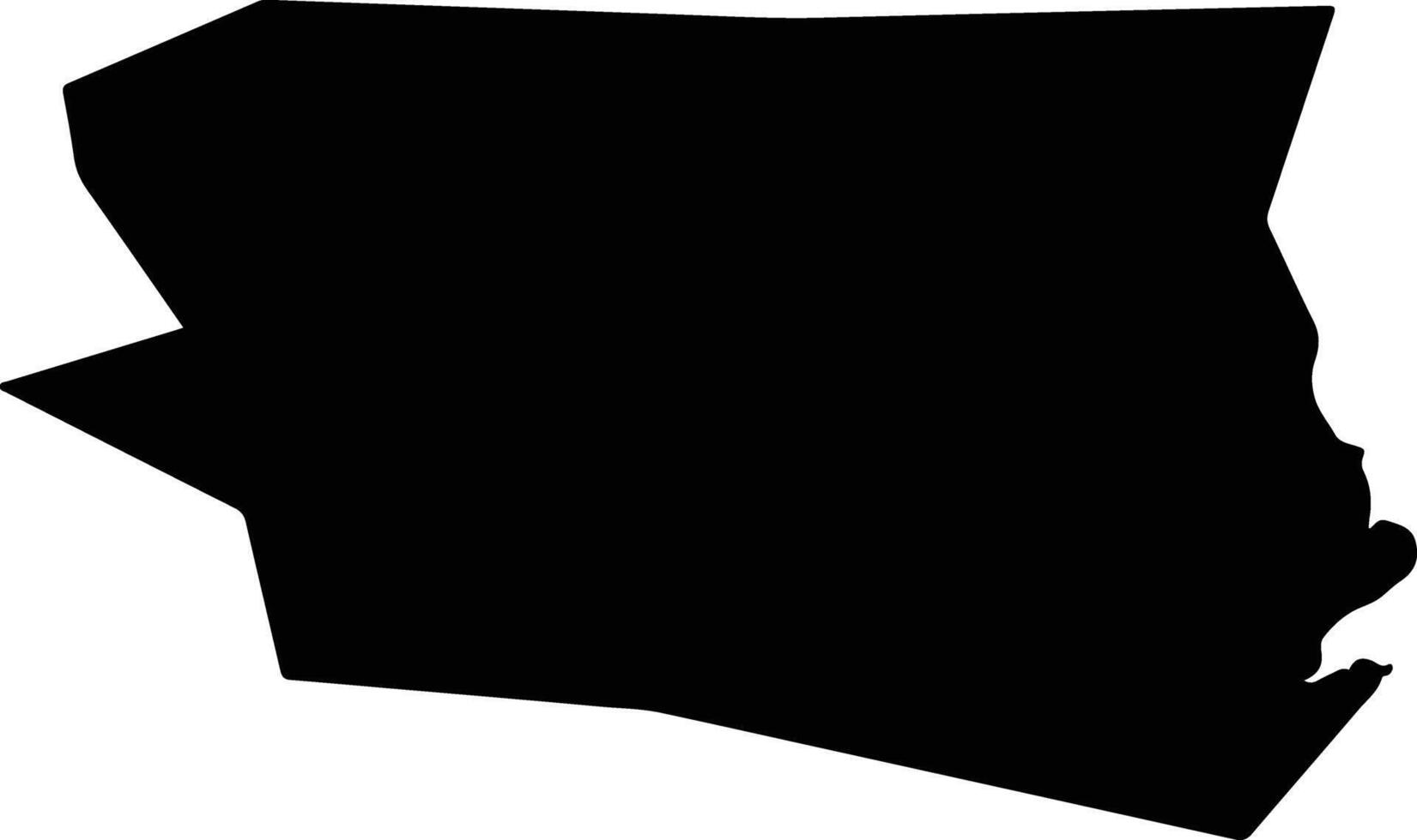 Bertie United States silhouette map vector