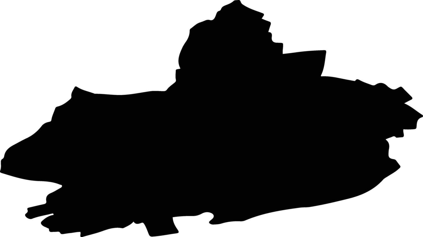 Bertrange Luxembourg silhouette map vector