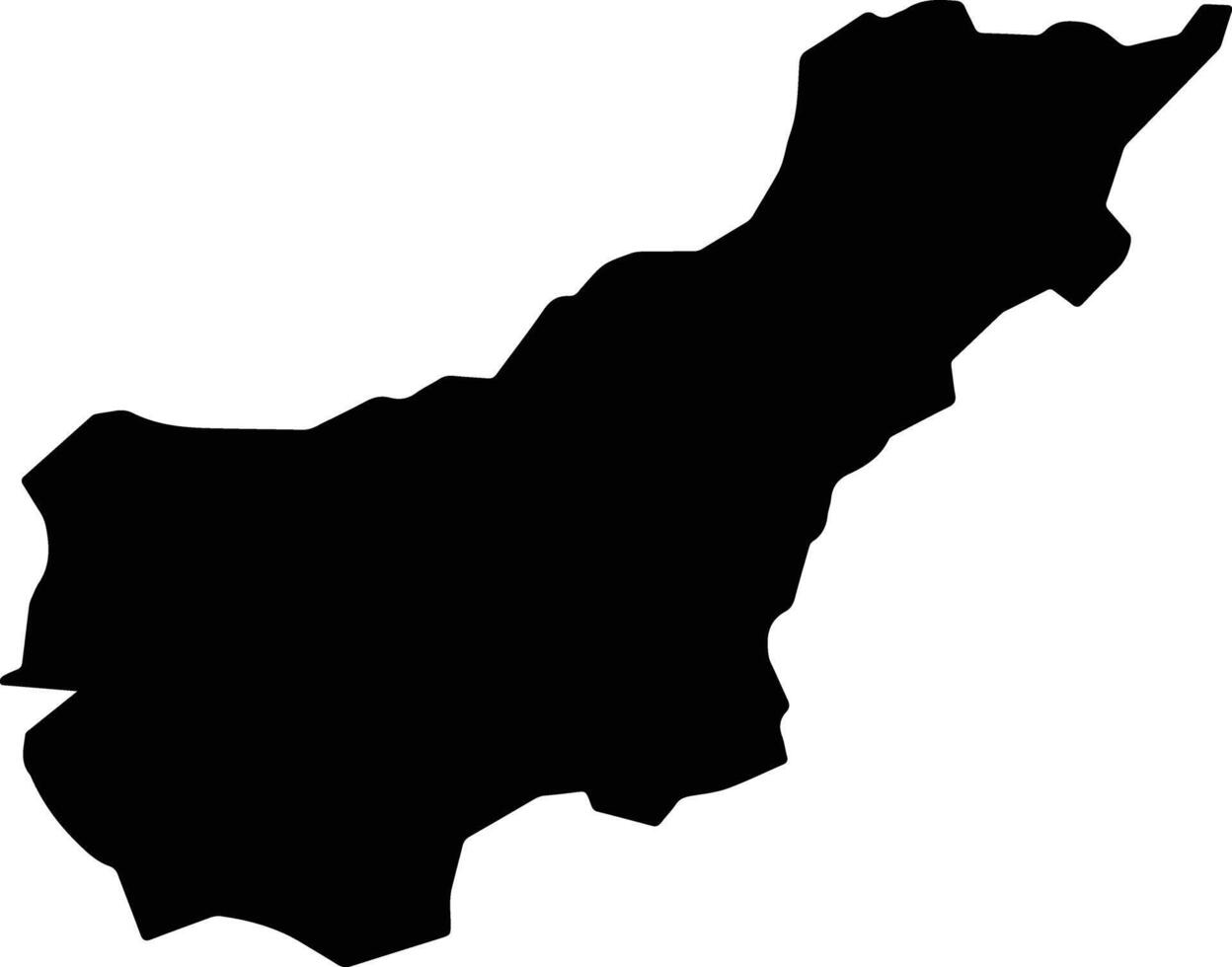 Beteni Bhutan silhouette map vector