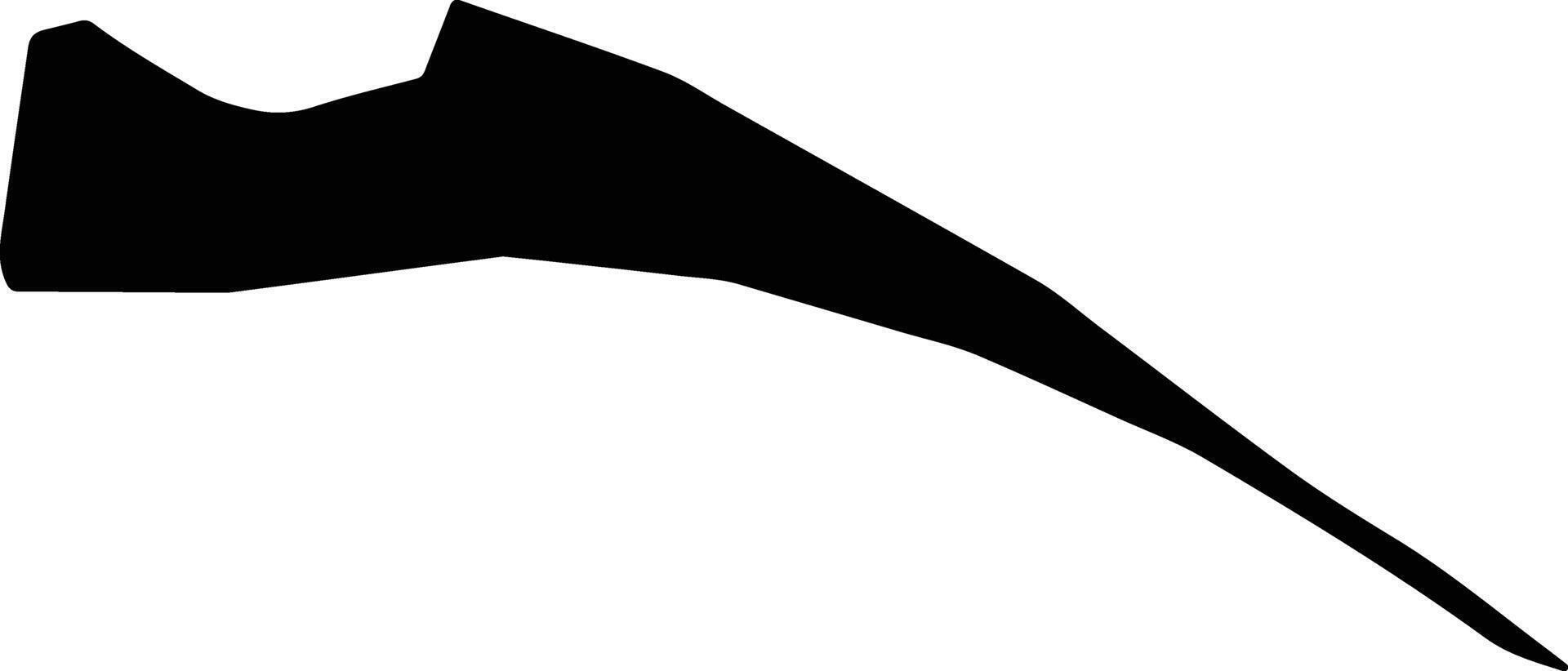 Betio Kiribati silhouette map vector