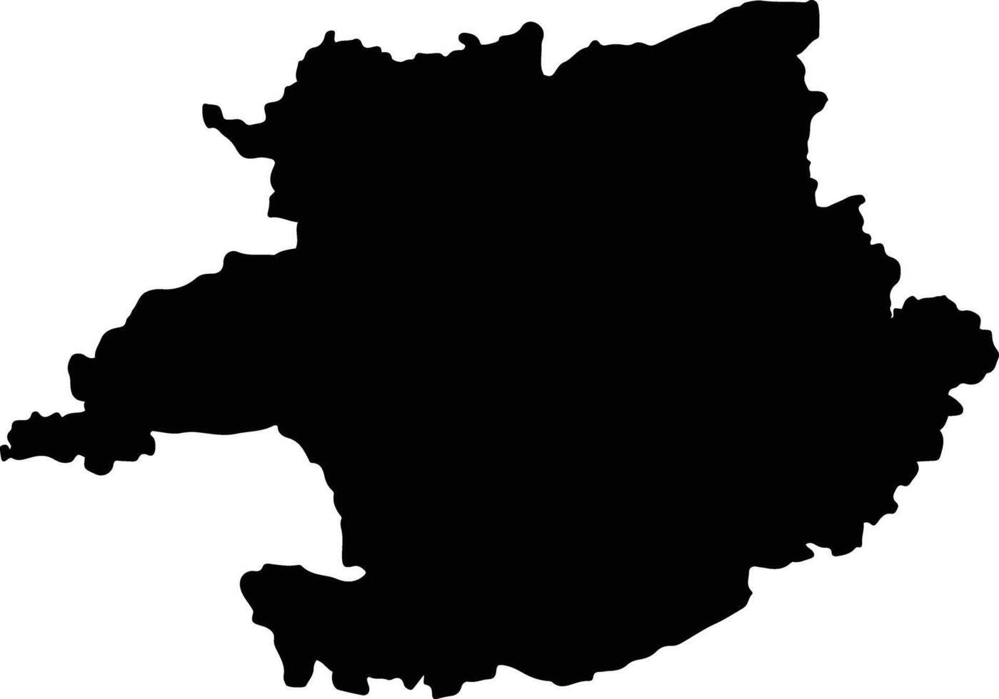 Betul India silhouette map vector