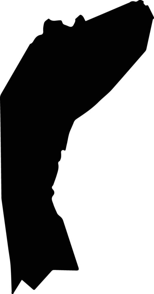 Bexon Saint Lucia silhouette map vector