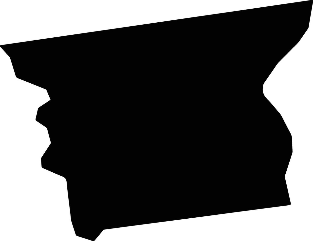 Beyar Saint Lucia silhouette map vector