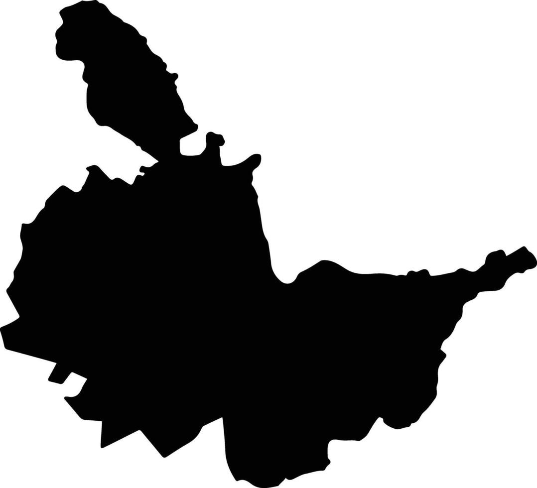 Bhadradri India silhouette map vector