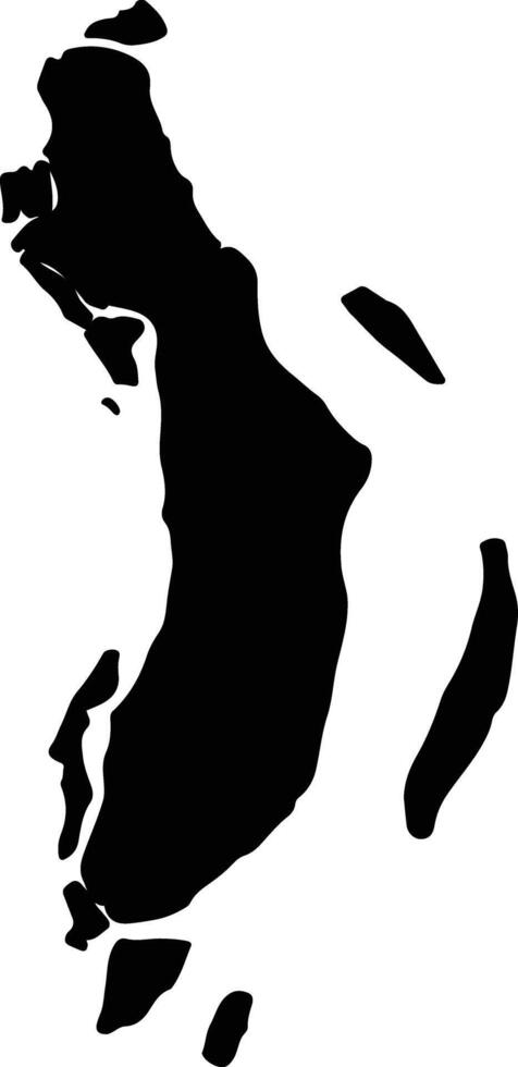 Bhola Bangladesh silhouette map vector
