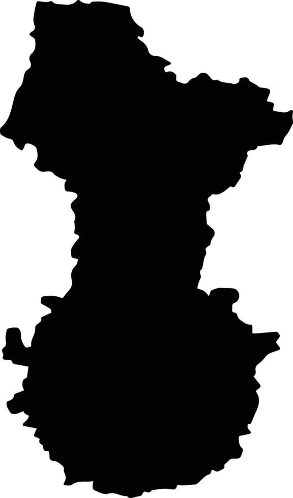 Bhopal India silhouette map vector