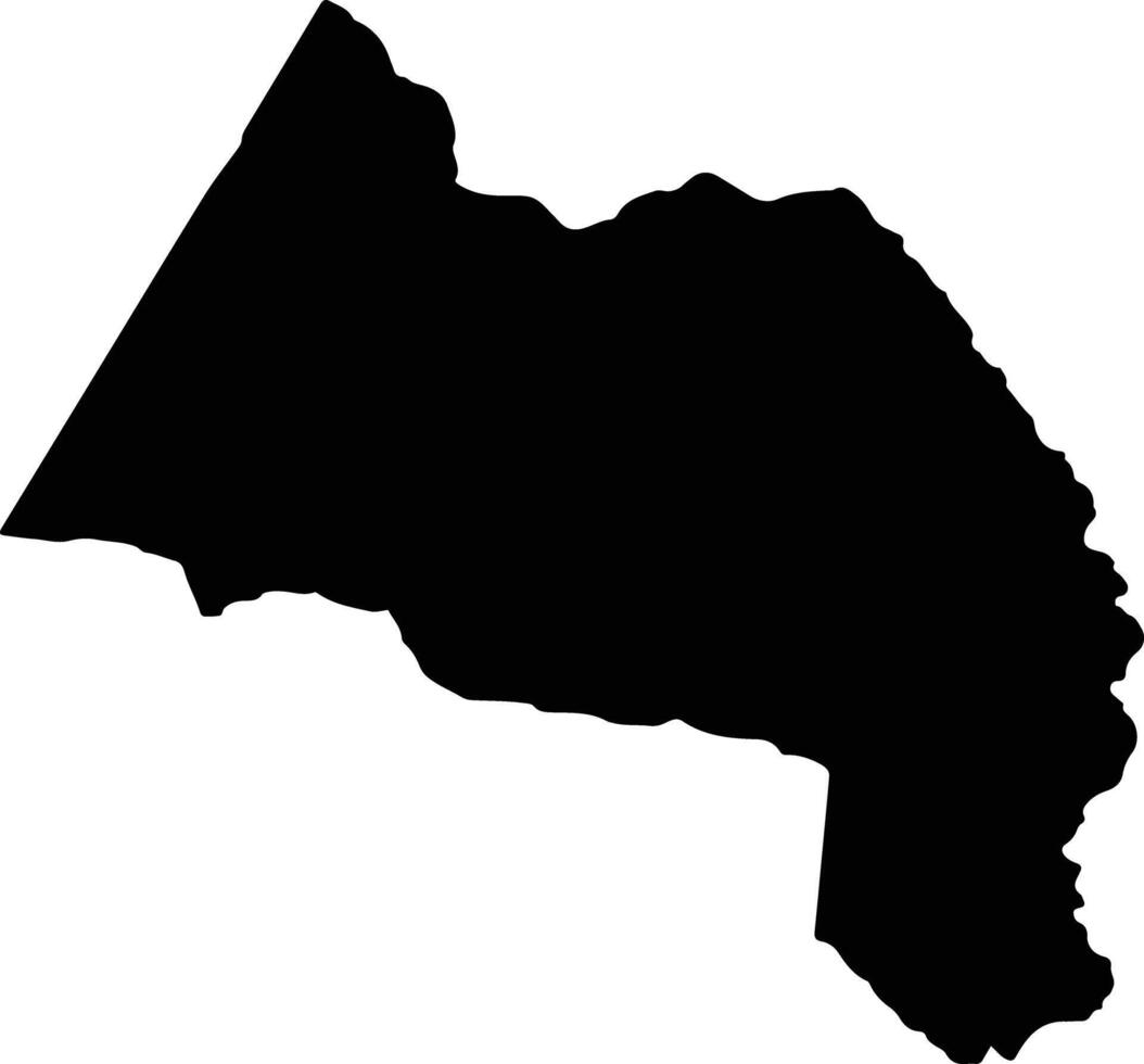 Bia East Ghana silhouette map vector